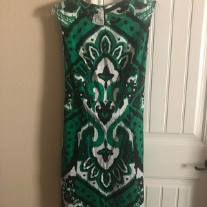 INC Green Sleeveless Dress
